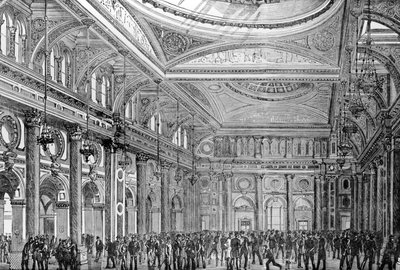 Interior of the Royal Exchange, Manchester by English School